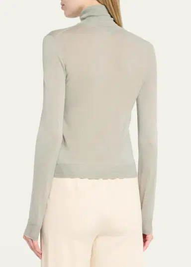 Vince Turtleneck Cashmere-Silk Sweater | Thumbnail 3