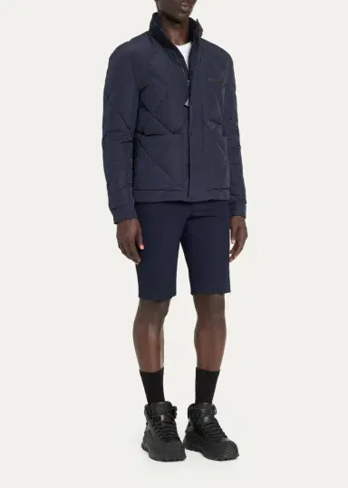 Moncler Grenoble Men's Aquaflect Quilted Leather-Trim Jacket | Thumbnail 2