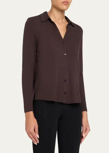 MAJESTIC FILATURES Soft Touch Button-Front Shirt | Thumbnail 8