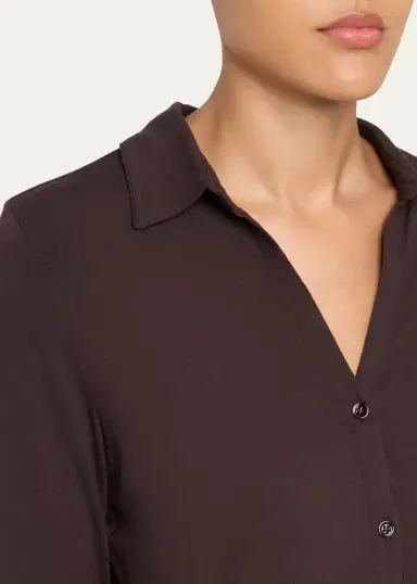 MAJESTIC FILATURES Soft Touch Button-Front Shirt | Thumbnail 9