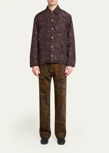 Dries Van Noten Men's Floral Bomber Jacket | Thumbnail 2