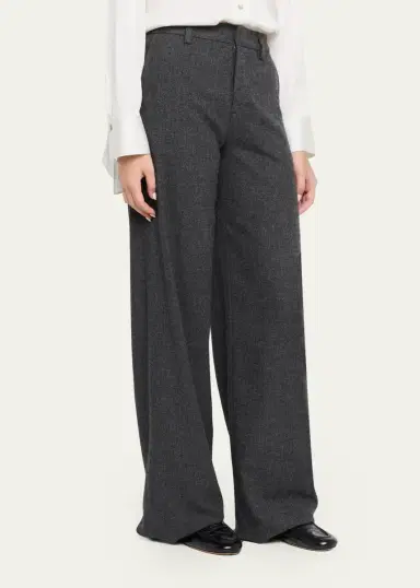 Vince Micro Houndstooth Wide-Leg Trousers | Thumbnail 4