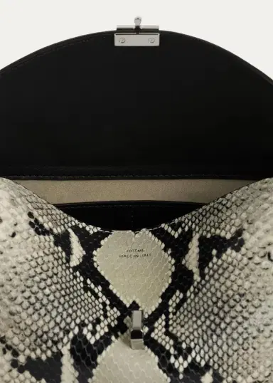 TOTEME T-Lock Python-Print Leather Clutch Bag | Thumbnail 3 TOTEME T-Lock Python-Print Leather Clutch Bag | Thumbnail 3
