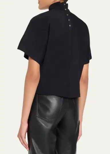 MAJESTIC FILATURES Mock-Neck Supima Cotton Shirt | Thumbnail 3