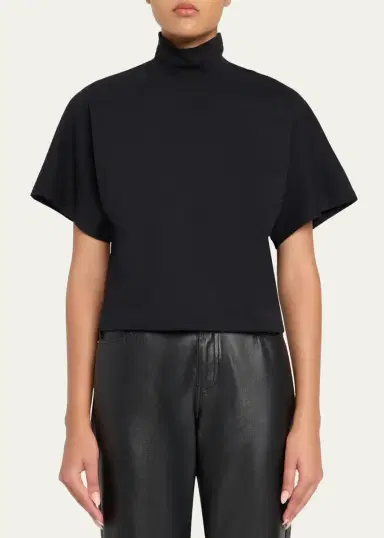MAJESTIC FILATURES Mock-Neck Supima Cotton Shirt | Thumbnail 4