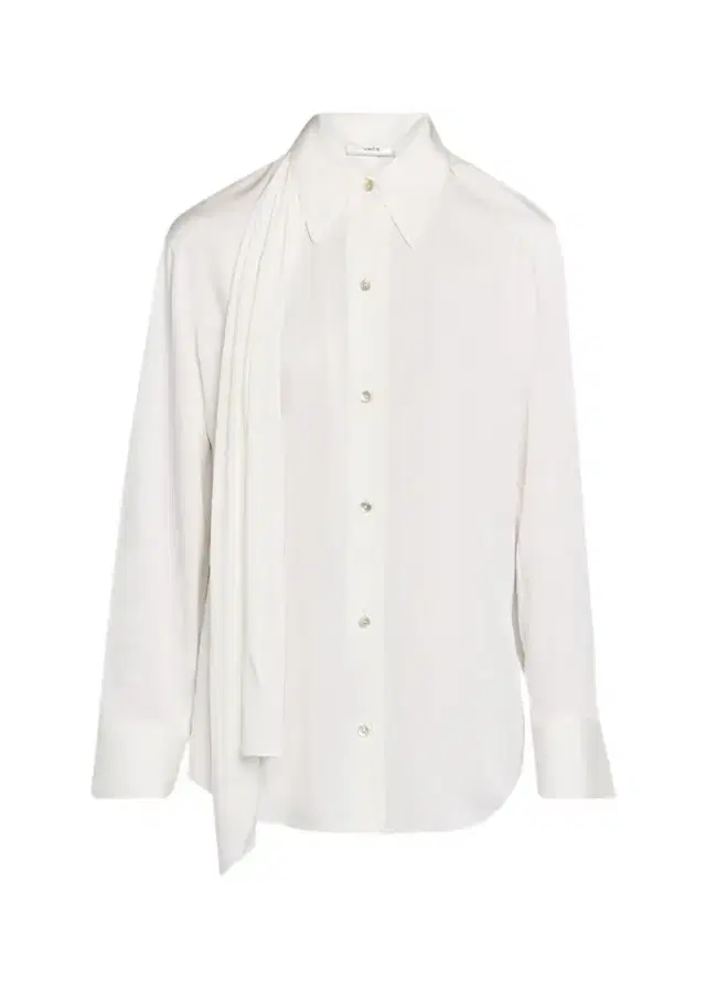 Vince Draped Scarf Silk-Blend Shirt