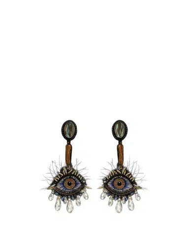 RANJANA KHAN Sharona Abalone Statement Earrings | Thumbnail 2
