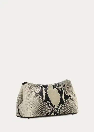 TOTEME T-Lock Mini Python-Print Leather Clutch Bag | Thumbnail 2 TOTEME T-Lock Mini Python-Print Leather Clutch Bag | Thumbnail 2
