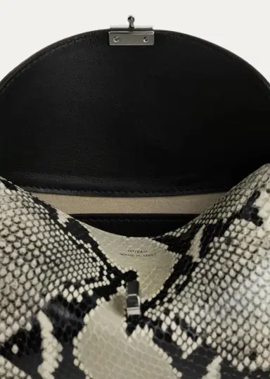 TOTEME T-Lock Mini Python-Print Leather Clutch Bag | Thumbnail 3 TOTEME T-Lock Mini Python-Print Leather Clutch Bag | Thumbnail 3