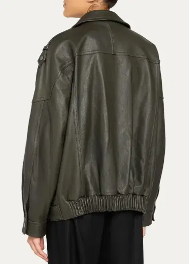 Vince Oversized Leather Aviator Jacket | Thumbnail 7