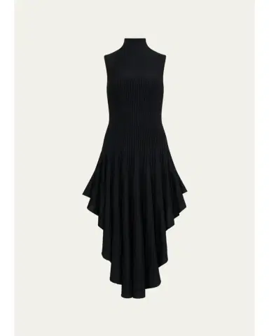 Alaïa Mock-Neck Sleeveless Sculpted Pointed Midi Dress | Thumbnail 2 Alaïa Mock-Neck Sleeveless Sculpted Pointed Midi Dress | Thumbnail 2