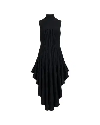 Alaïa Mock-Neck Sleeveless Sculpted Pointed Midi Dress | Thumbnail 1 Alaïa Mock-Neck Sleeveless Sculpted Pointed Midi Dress | Thumbnail 1
