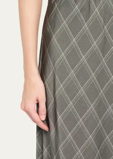 Vince Diamond Plaid Midi Skirt | Thumbnail 5