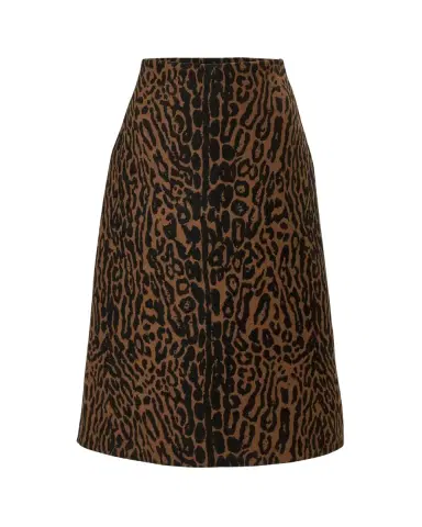 Carolina Herrera Wool Leopard A Line Skirt | Thumbnail 2 Carolina Herrera Wool Leopard A Line Skirt | Thumbnail 2