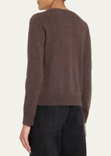 MAJESTIC FILATURES Cashmere Button-Front Crewneck Cardigan | Thumbnail 3