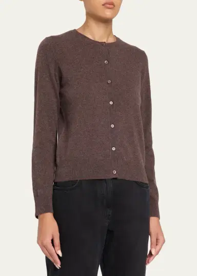 MAJESTIC FILATURES Cashmere Button-Front Crewneck Cardigan | Thumbnail 4