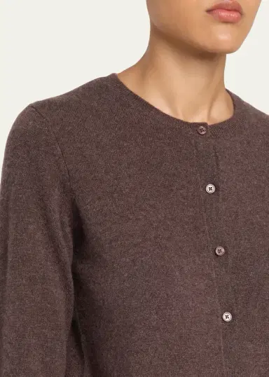 MAJESTIC FILATURES Cashmere Button-Front Crewneck Cardigan | Thumbnail 5