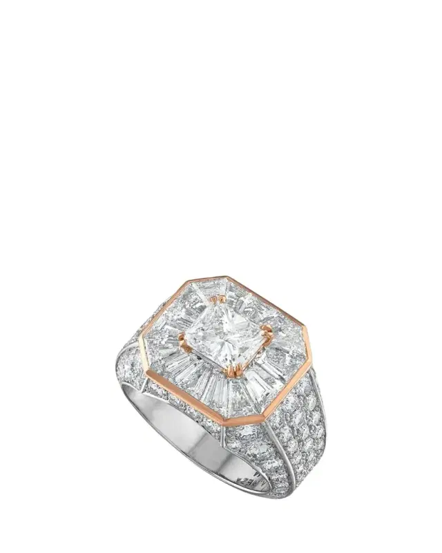 Reza Tour 18K White and Rose Gold Diamond Ring