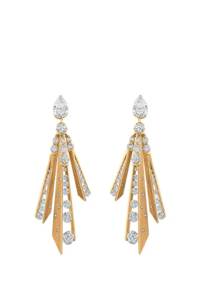 Reza Dune 18K Rose Gold Diamond Construct Earrings