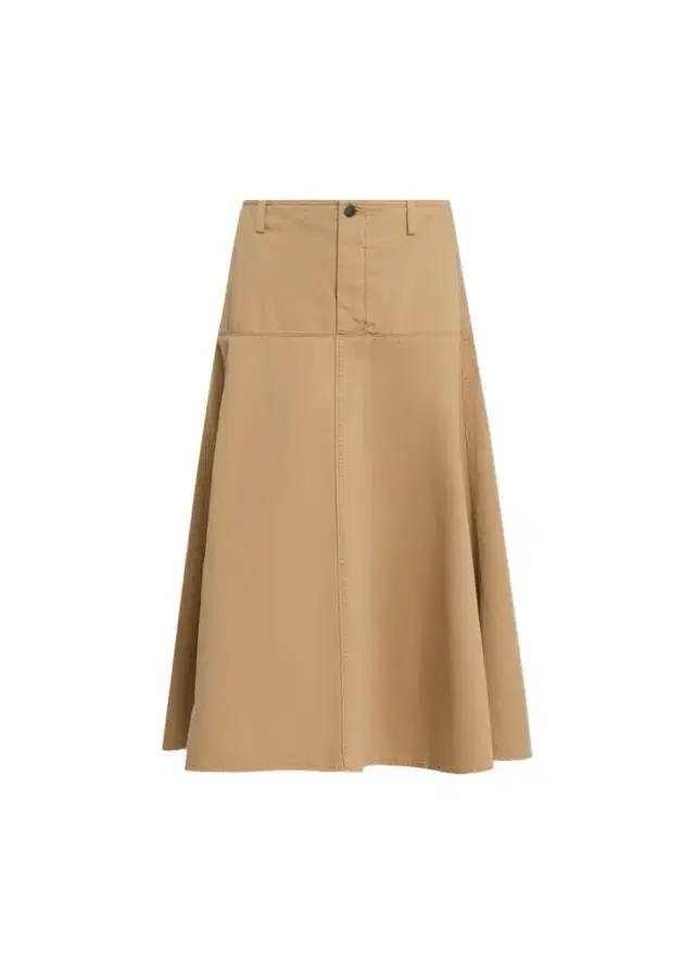 Vince Washed Cotton Twill Full Midi Skirt
