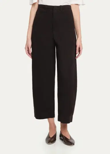 Vince Washed Cotton Twill Mid-Rise Utility Pants | Thumbnail 4