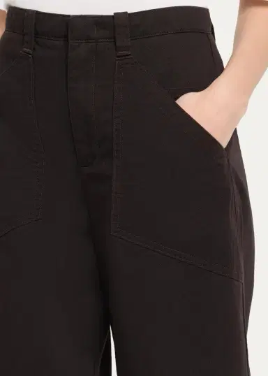 Vince Washed Cotton Twill Mid-Rise Utility Pants | Thumbnail 5