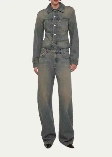 Helmut Lang Raw Hem Denim Trucker Jacket | Thumbnail 2 Helmut Lang Raw Hem Denim Trucker Jacket | Thumbnail 2
