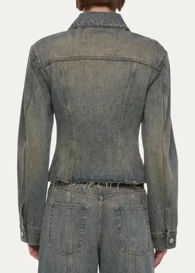 Helmut Lang Raw Hem Denim Trucker Jacket | Thumbnail 3 Helmut Lang Raw Hem Denim Trucker Jacket | Thumbnail 3