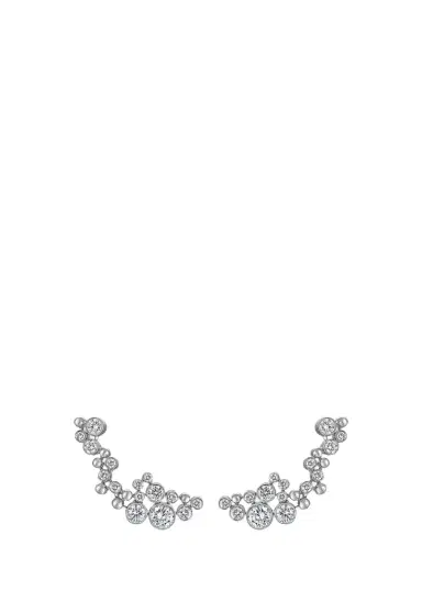 Reza Petillant 18K White Gold Diamond Climber Earrings | Thumbnail 1