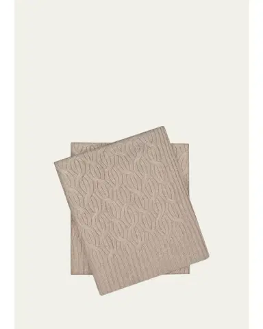Sofia Cashmere Modern Cable-Knit Cashmere Throw, 56" x 72" | Thumbnail 2 Sofia Cashmere Modern Cable-Knit Cashmere Throw, 56" x 72" | Thumbnail 2