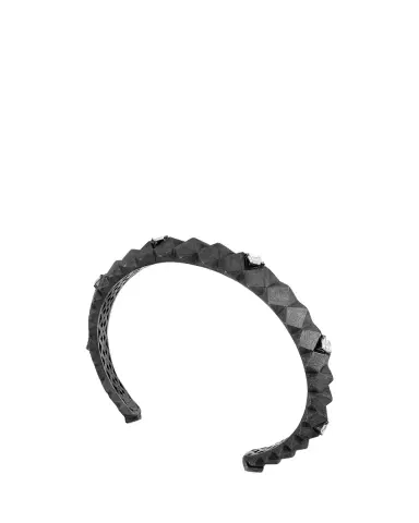 Reza Facette Blackened 18K White Gold Diamond and Sapphire Cuff Bracelet | Thumbnail 2