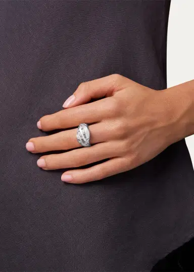 Reza Moon 18K White Gold Diamond Drift Ring | Thumbnail 2