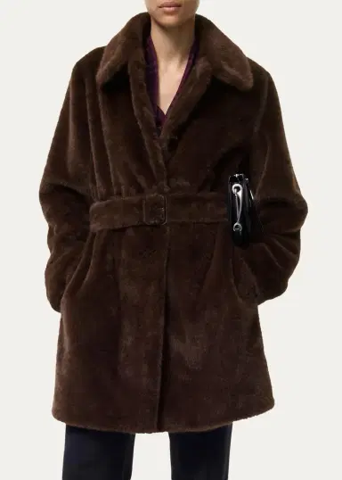 Burberry Belvedere Faux Fur Car Coat | Thumbnail 3