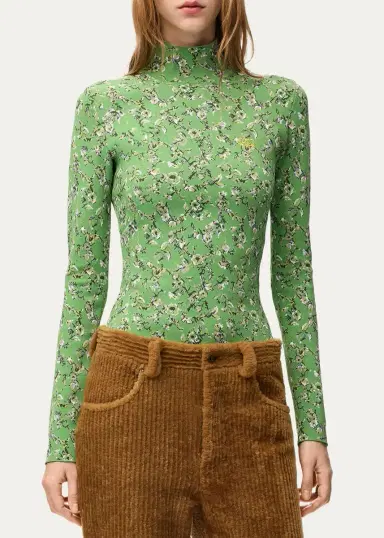 Loewe Mock Turtleneck Floral Top | Thumbnail 4