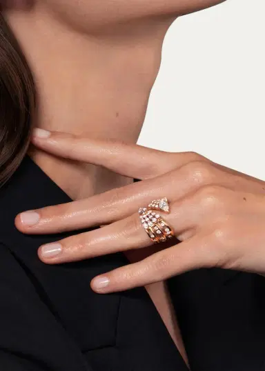 Reza Dune 18K Rose Gold Diamond Eventail Ring | Thumbnail 2
