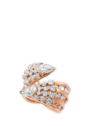 Reza Dune 18K Rose Gold Diamond Eventail Ring | Thumbnail 1