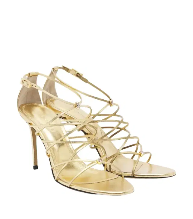 Daisy embellished leather sandals