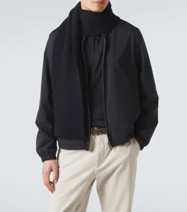 AGNONA Ribbed-knit cashmere scarf | Thumbnail 2