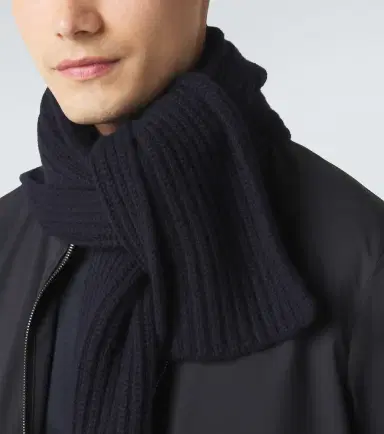 AGNONA Ribbed-knit cashmere scarf | Thumbnail 4