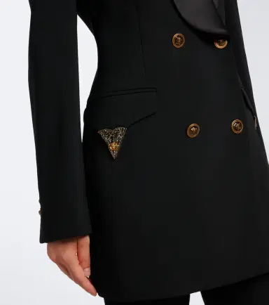 Versace Embellished wool tuxedo jacket | Thumbnail 2
