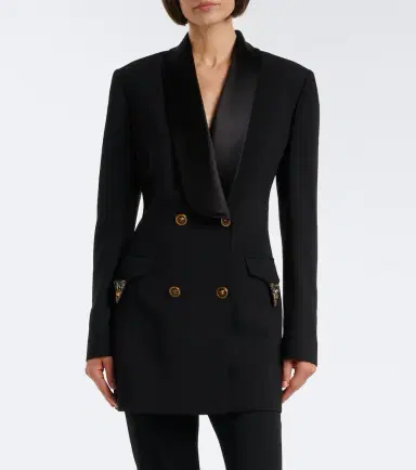 Versace Embellished wool tuxedo jacket | Thumbnail 4