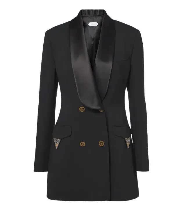 Versace Embellished wool tuxedo jacket