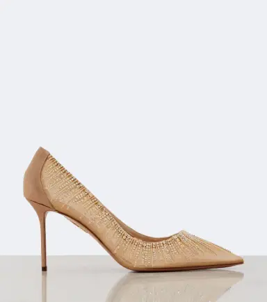 Aquazzura Soft Sky embellished tulle and satin pumps | Thumbnail 2 Aquazzura Soft Sky embellished tulle and satin pumps | Thumbnail 2