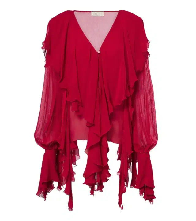 BLUMARINE Ruffled crêpe blouse