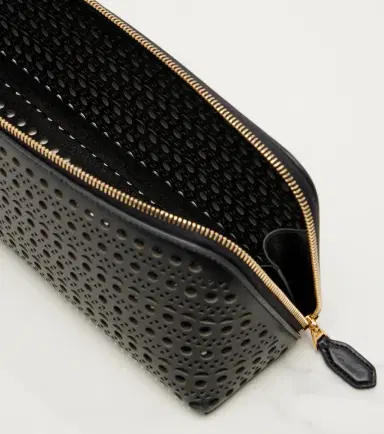 Alaïa Alaïa Delta Small leather clutch | Thumbnail 3