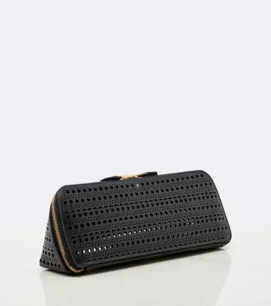 Alaïa Alaïa Delta Small leather clutch | Thumbnail 4