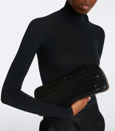 Alaïa Alaïa Delta Small leather clutch | Thumbnail 5