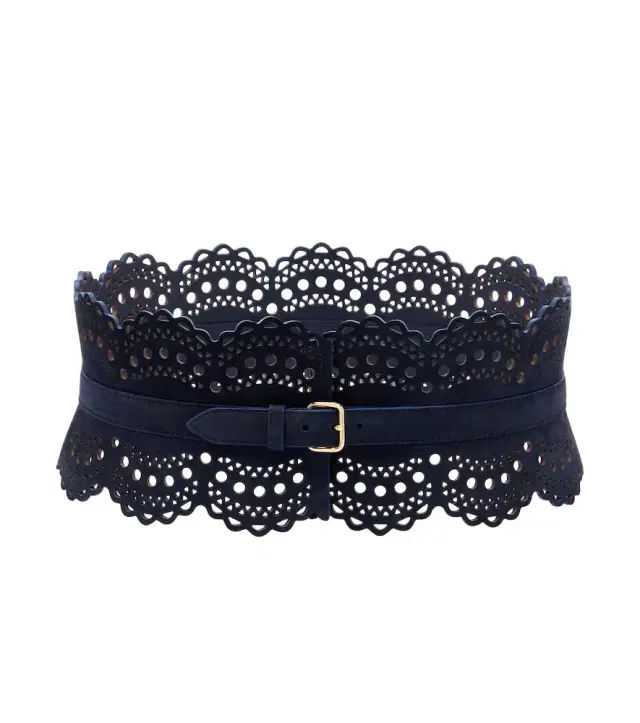 Alaïa Alaïa Suede corset belt