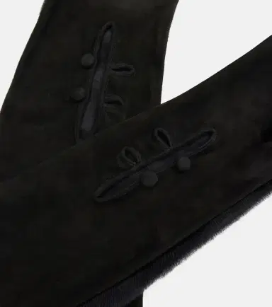 Alaïa Alaïa Calf hair and suede gloves | Thumbnail 2