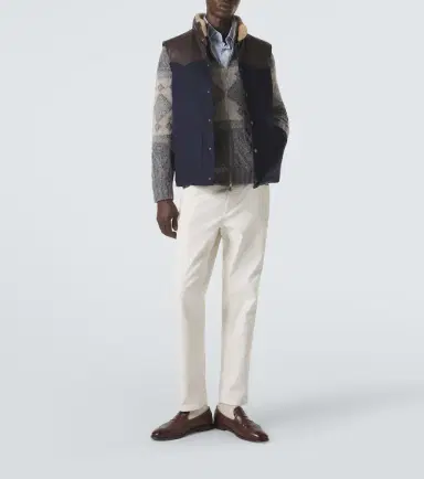 Brunello Cucinelli Fair Isle wool, silk, and cashmere cardigan | Thumbnail 5